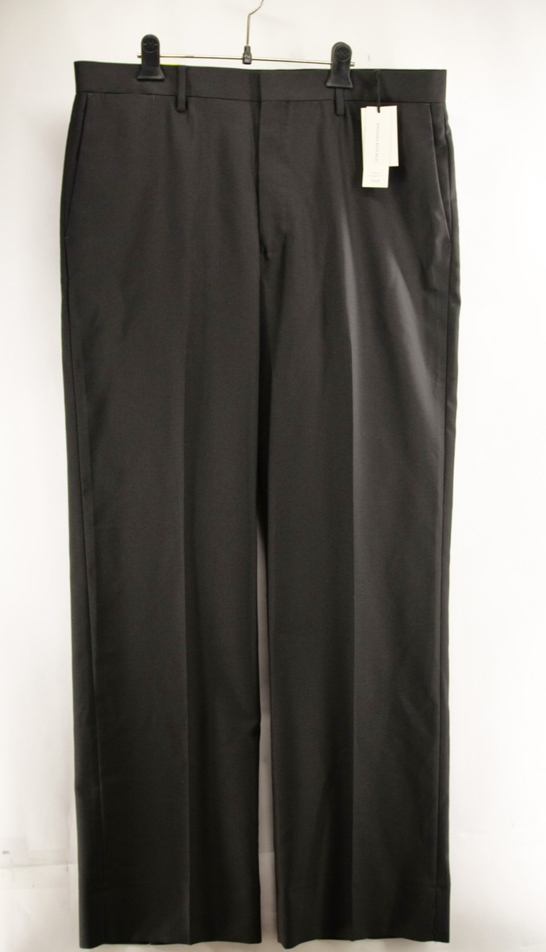 Banana Republic Suit Pants NWT Mens 36x33 Regular Black Marzotto Italian Wool